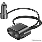 Car charger Baseus High Efficiency One to Two Cigarette Lighter Black CRDYQ-01