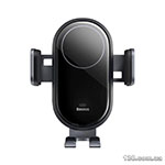 Держатель мобильного с беспроводной зарядкой Baseus LightChaser Series Wireless Charging Electric Car Mount 15W Cosmic Black C40355900121-00