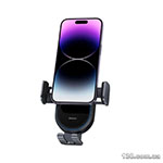 Держатель мобильного с беспроводной зарядкой Baseus LightChaser Series Wireless Charging Electric Car Mount 15W Cosmic Black C40355900121-00