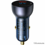 Автомобильное зарядное устройство Baseus Particular Digital Display QC+PPS Car Charger 65W Dark Gray Cable (Type-C toType-C100W 1m) TZCCKX-0G