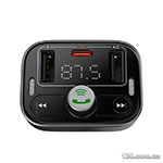 Автомобильное зарядное устройство с FM-модулятором Baseus S-09 Pro Series Car FM Transmitter Cluster Black C10762200113-00