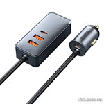Автомобільний зарядний пристрій Baseus Share Together PPS multi-port Fast charging with extension cord 120W 2U+2C Gray CCBT-A0G