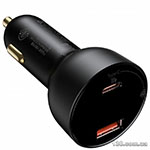 Автомобильное зарядное устройство Baseus Superme Digital Display PPS Dual Quick Charger Car Charger 100 W Black CCZX-01