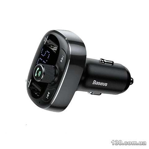 Автомобільний зарядний пристрій з FM-модулятором Baseus T Shaped S-09 Car Bluetooth MP3 Player Black CCMT000301