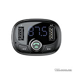 Автомобильное зарядное устройство с FM-модулятором Baseus T Shaped S-09 Car Bluetooth MP3 Player Black CCMT000301