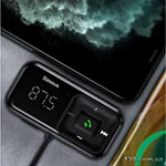 Автомобильное зарядное устройство с FM-модулятором Baseus T Shaped S-16 Car Bluetooth MP3 Player Black CCMT000201