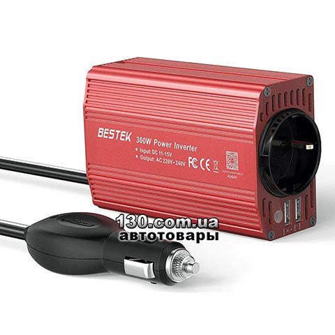 Автомобільний перетворювач напруги (інвертор) Bestek MRI3013 12 в 220 Вольт з 2 USB портами (макс. 600 Вт)