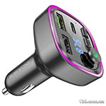 Автомобильное зарядное устройство Borofone BC48 Broad QC3.0 car BT FM transmitter 18W Black BC48B