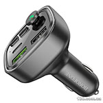 Автомобильное зарядное устройство Borofone BC48 Broad QC3.0 car BT FM transmitter 18W Black BC48B