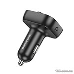 Car charger with FM modulator Borofone BC54 Acertar PD30W+QC3.0 car BT FM transmitter 18W Black