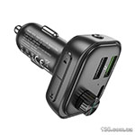Car charger with FM modulator Borofone BC54 Acertar PD30W+QC3.0 car BT FM transmitter 18W Black