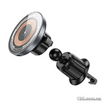 Cell phone holder with wireless charging Borofone BH211 Riley magnetic wireless fast charging car holder(air outlet) Black