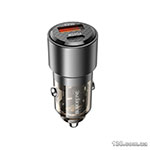 Автомобильное зарядное устройство Borofone BZ20A Smart 83W dual port PD65W+QC3.0 car charger Transparent Black
