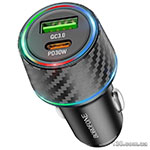Car charger Borofone BZ21 Brilliant 48W dual port PD30W+QC3.0 car charger Black BZ21B