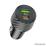 Car charger Borofone BZ21 Brilliant 48W dual port PD30W+QC3.0 car charger Black BZ21B
