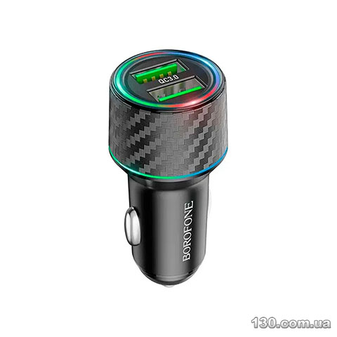 Автомобильное зарядное устройство Borofone BZ21A Brilliant 36W dual port QC3.0 car charger Black BZ21AB