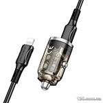 Car charger Borofone BZ29A Talented PD36W+QC3.0 car charger set (C to iP) Black