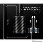 Автомобільний зарядний пристрій CHAROME C7 4-Port Front and Back Seat Car Charger Black