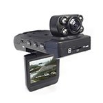 Автомобильный видеорегистратор Falcon HD17-LCD-DUO с двумя камерами, ИК подсветкой и дисплеем