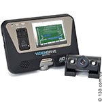 Автомобильный видеорегистратор VisionDrive VD-8000HDS + VD-400R с двумя камерами, дисплеем и GPS логгером + 4 ГБ
