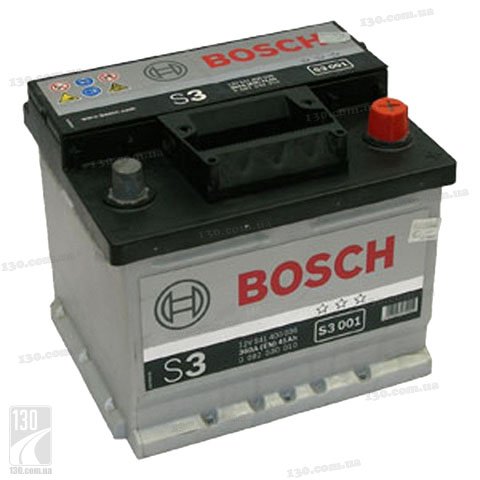 Bosch S3 (0092S30010) 41 Ач — автомобильный аккумулятор «+» справа