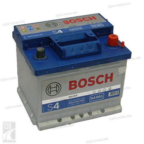 Bosch S4 Silver 544 402 044 44 Ah — car battery right “+”