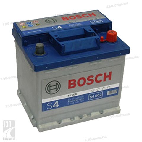 Bosch S4 Silver 552 400 047 52 Ah — car battery right “+”