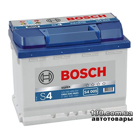 Bosch S4 Silver 560 408 054 60 Ah — car battery right “+”
