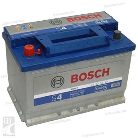 Car battery Bosch S4 Silver 574 013 068 74 Ah left “+”