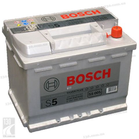 Bosch S5 Silver Plus 563 400 061 63 Ah — car battery right “+”
