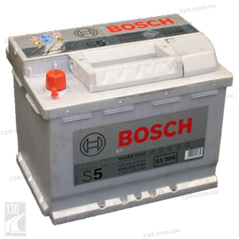 Автомобильный аккумулятор Bosch S5 Silver Plus (0092S50060) 63 Ач «+» слева