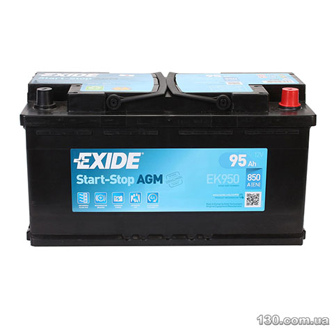Автомобільний акумулятор EXIDE AGM 6CT 95 Аг «+» праворуч