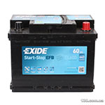 Автомобильный аккумулятор EXIDE EFB 6CT 60 Ач «+» справа