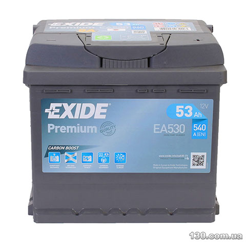 Car battery EXIDE Premium 6CT 53 Ah right «+»