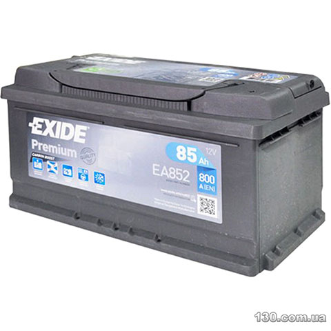Car battery EXIDE Premium 6CT 85 Ah right «+»