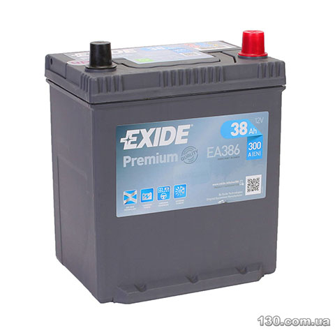 EXIDE Premium 6CT — автомобильный аккумулятор ASIA 38 Ач «+» справа