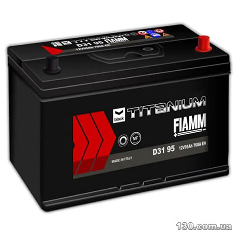 Car battery FIAMM Titanium Black 6CT 95Ah Asia D31 «+» right