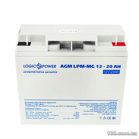 Logic Power AGM LPM-MG 12 — автомобильный аккумулятор 20 Ач для Mercedes