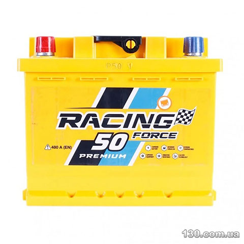 Car battery Racing Force Premium 6CT 50Ah Low «+» right
