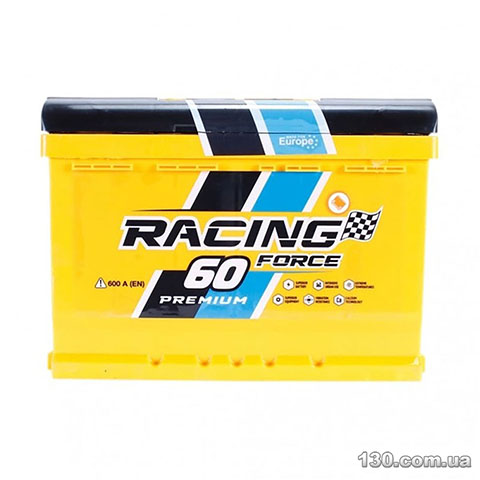 Racing Force Premium 6CT 60Ah Low — car battery «+» left