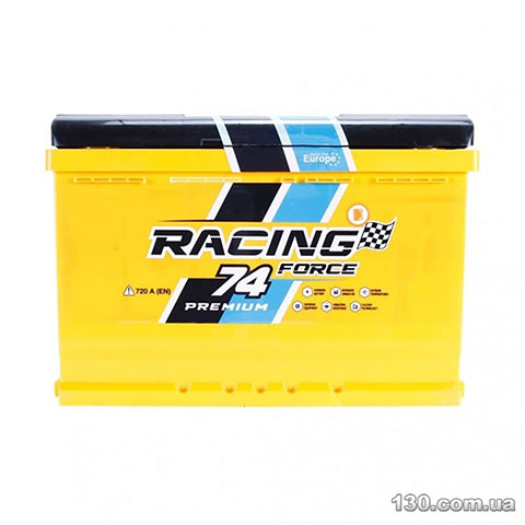 Car battery Racing Force Premium 6CT 74Ah «+» left