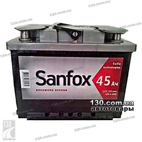 Автомобильный аккумулятор Sanfox 6CT-45АЗ 45 Ач
