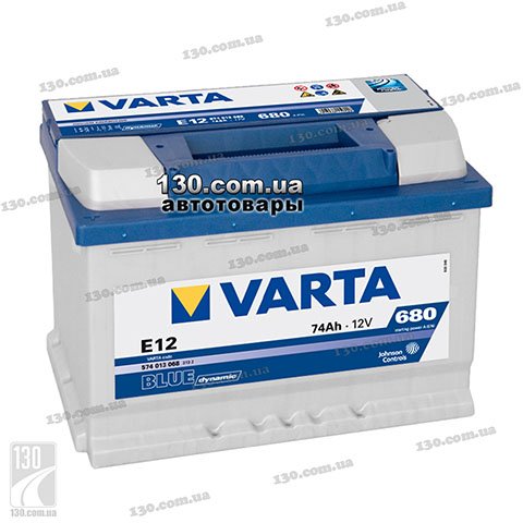 Varta Blue Dynamic 574 013 068 3132 74 Ah — car battery left “+”