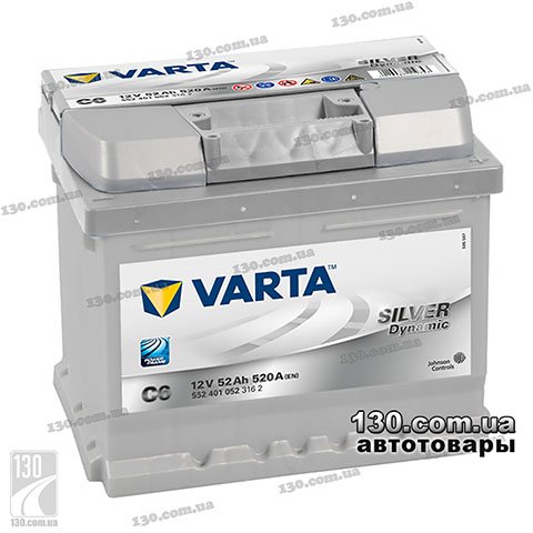 Автомобільний акумулятор Varta Silver Dynamic 6СТ-52АЗ Е 552401052 C6 52 Аг «+» праворуч