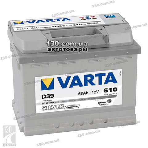 Varta Silver Dynamic 6СТ-63АЗ 563401067 D39 63 Ач — автомобильный аккумулятор «+» слева
