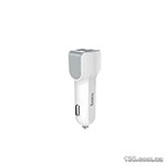 Автомобильное зарядное устройство HOCO Z23 grand style dual-port car charger set with Micro cable White