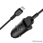 Car charger HOCO Z39 Farsighted dual port QC3.0 18W set (iP) Black