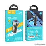 Car charger HOCO Z48 Tough 40W dual port (2C) car charger Metal Gray