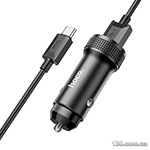 Автомобільний зарядний пристрій HOCO Z49 Level dual port car charger set (Type-C) Black
