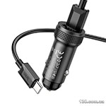 Автомобільний зарядний пристрій HOCO Z49 Level dual port car charger set (Type-C) Black